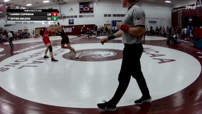 174 lbs Cons. Round 1 - Spyre Nelson, Pacific (or) vs Laiken Copeman, St. Johns (mn)