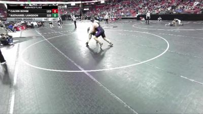 D1-285 lbs Cons. Round 1 - Calvin Bohm, Luxemburg-Casco vs Nathaniel Langdon, Elkhorn Area