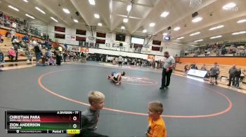 77 lbs Round 4 - Christian Para, Worland Middle School vs Zion Anderson, Sheridan