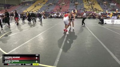 285 lbs Semis & 1st Wrestleback (8 Team) - Hayden Hearne, Central vs Justin Matson, Dubuque