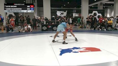 57 kg 3rd Place Match - Alyis Brown, Spartan RTC@LHP vs Jaden Washington, Beat The Streets Chicago-Midway