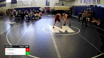 160 lbs Cons. Semi - Evan Krause, Moshannon Valley Hs vs Jesus Chavez, Chartiers Houston Hs