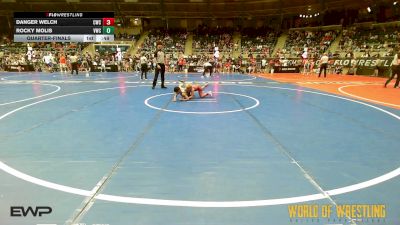 60 lbs Quarterfinal - Danger Welch, Claremore Wrestling Club vs Rocky Molis, VICI Wrestling
