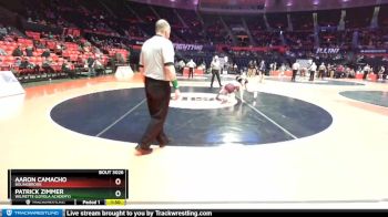 3A 126 lbs Champ. Round 1 - Aaron Camacho, Bolingbrook vs Patrick Zimmer, Wilmette (Loyola Academy)