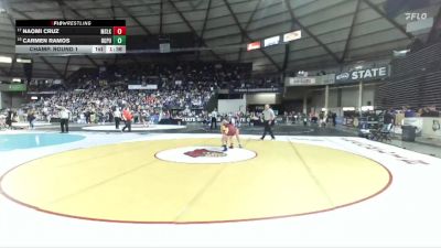 Girls 4A 170 lbs Champ. Round 1 - Naomi Cruz, Moses Lake (Girls) vs Carmen Ramos, Rogers (Puyallup) (Girls)