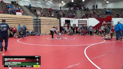 42-44 lbs Round 1 - Zayne Friedman, Perry Meridian WC vs Braylee Hermanson, BWC