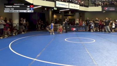 59 lbs Cons. Sub-quarters - Dominic Maximo, Cyclones Wrestling & Fitness vs Daniel Yun, Level Up Wrestling Center
