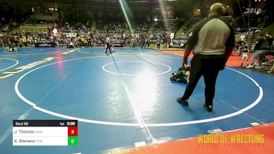 55 lbs Quarterfinal - Julius Thomas, Nebraska Boyz vs Kai Stevens, Iron Grapplers Wrestling Club