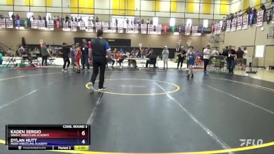 87 lbs Cons. Round 3 - Kaden Sergio, Sebolt Wrestling Academy vs Dylan Hutt, Moen Wrestling Academy