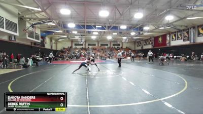 125 lbs Quarterfinal - Derek Ruffin, Santa Rosa College vs Dakota Sanders, College Of Redwoods