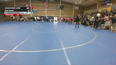 125 lbs Champ. Round 1 - Christopher Lopez, Unattached vs Seth Grow, UT Tech