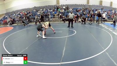 12U Boys - 135 lbs Champ. Round 1 - Ryker Stover, Honey Badgers Wrestling Club vs Henry Begg, Simmons Academy Of Wrestling