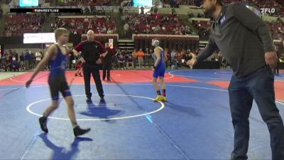 100 lbs Quarterfinal - Calvin Squires, Malta Mustang Wrestling Club vs Brody Styren, Shepherd Wrestling Club