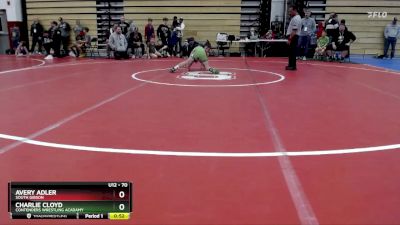 70 lbs Quarterfinal - Charlie Cloyd, Contenders Wrestling Acadamy vs Avery Adler, South Gibson