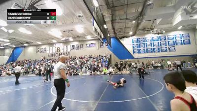54 lbs Cons. Round 3 - Yazzie Gutierrez, Salt Flats Wrestling Club vs Kacen Burdette, Westlake
