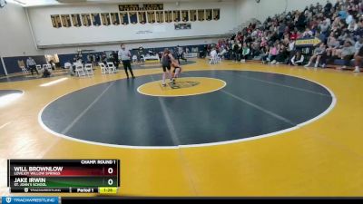 106 lbs Champ. Round 1 - Jake Irwin, St. John`s School vs Will Brownlow, Lovejoy Willow Springs