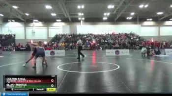197 lbs Round 2 (6 Team) - Colton Krell, Rochester Community & Tech. College vs Elijah Hunter, Garrett College