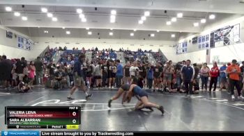 121 lbs Quarterfinal - Sara Albarran, Roosevelt High School vs Valeria Leiva, San Fernando High School Wrest