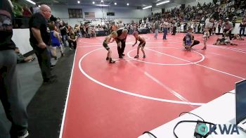 58 lbs Quarterfinal - Kaleb Kelly, Broken Arrow Wrestling Club vs Tyler Gipson, Brushy Wrestling Club