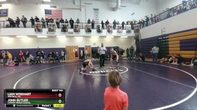 115 lbs Quarterfinal - John Butler, Lander Middle School vs Liam Wisehart, Greybull MS