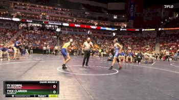 2A-126 lbs Champ. Round 2 - Tyce Clarken, Humboldt vs Ty Scorpil, Columbus/WMU