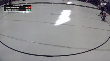 12 lbs Quarterfinal - Easton Carlson, Little Cougar Wrestling vs Ayden Dickinson, Norris Wrestling Club