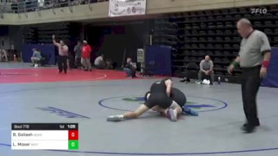 150 lbs Consi Of 8 #1 - Bobby Goliash, Norristown, PA vs Landon Moser, Mifflinburg, PA