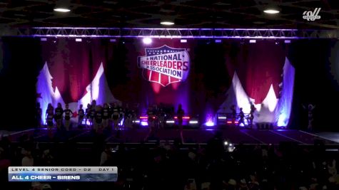 All 4 Cheer - Sirens [2025 L4 Senior Coed - D2 Day 1] 2025 NCA Holiday Classic