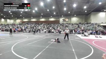 43 lbs 3rd Place - Maddox Rodriguez, The Valley WC vs Ressler Schiess, Shootbox Rigby