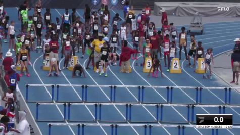 Youth Girls' 100m Hurdles Championship, Semi-Finals 7 - Age 12