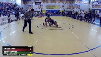 106 lbs 3rd Place Match - Connor Barnes, Oakleaf Wrestling Club vs Gavin Matheis, Coral Shores High School