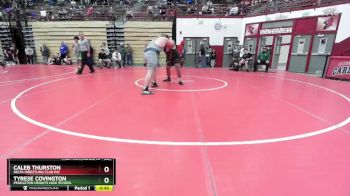 285 lbs Champ. Round 2 - Caleb Thurston, Delta Wrestling Club Inc vs Tyrese Covington, Pendleton Heights High School