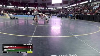 132 lbs Cons. Round 3 - Fisher Matlick, Owyhee vs Hayden Carr, Borah