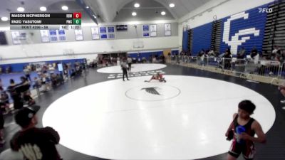 58 lbs Cons. Semi - Mason McPherson, Rancho Bernardo Wrestling vs Enzo Yasutomi, Pounders Wrestling Club