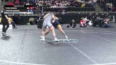 180 lbs Champ. Round 1 - Lydia Krauss, McKendree University vs Sawyer Graham, Augustana (IL)