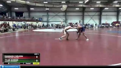 165 lbs Prelim - Mannash Carlson, New England College vs Tyler Barker, Norwich University