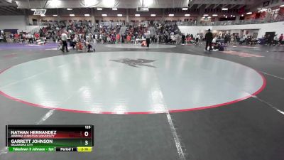 125 lbs Cons. Round 3 - Garrett Johnson, Oklahoma City vs Nathan Hernandez, Arizona Christian University