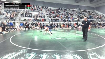 U20 Women - 65 lbs Champ. Round 3 - Timberly Martinez, CO vs Gianna DiBenedetto, CA