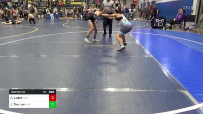 142 lbs Round Of 32 - Addy Lopez, Parkersburg South-WV vs Justina Thomas, Northern Bedford