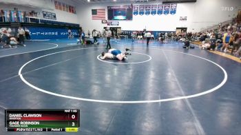 190 lbs Champ. Round 1 - Daniel Clawson, Riverton vs Gage Robinson, Thunder Basin