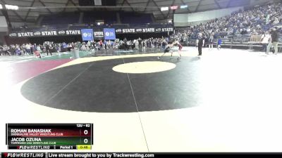 82 lbs Cons. Round 3 - Jacob Ozuna, Toppenish USA Wrestling Club vs Roman Banashak, Snoqualmie Valley Wrestling Club