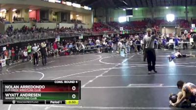 59 lbs Cons. Round 4 - Wyatt Andresen, Wahoo Wrestling Club vs Nolan Arredondo, Elm Creek Wrestling Club