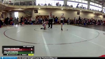 92 lbs Cons. Round 3 - William Fabiano, Mater Dei Wrestling Club vs Hayden Donelson, Kokomo Wildkat Wrestling Club