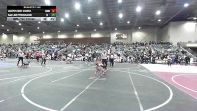 43 lbs Quarterfinal - Leonardo Serna, Team Coalinga vs Taylor Woodard, Jr Eagles
