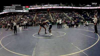 4A 120 lbs Champ. Round 1 - Anirudh Baddi, Marvin Ridge High School vs Jacob Dusche, Hickory Ridge High School