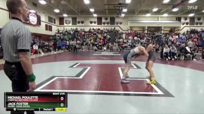 132 lbs Cons. Round 2 - Jack Foster, Xavier, Cedar Rapids vs Michael Poulette, Christian Brothers College