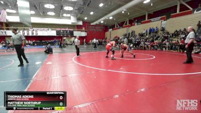 192 lbs Quarterfinal - Matthew Northrup, College Park High School vs Thiomas Adkins, Arroyo High School