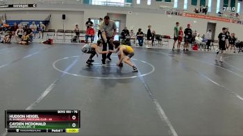 76 lbs Quarterfinal - Hudson Heigel, FL Scorpions Wrestling Club vs Cayden McDonald, Sniper Black Ops