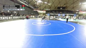Girls 4A 115 lbs Cons. Round 4 - Maliyah Brathwaite, Spanaway Lake (Girls) vs Arianna Mendoza, Pasco (Girls)