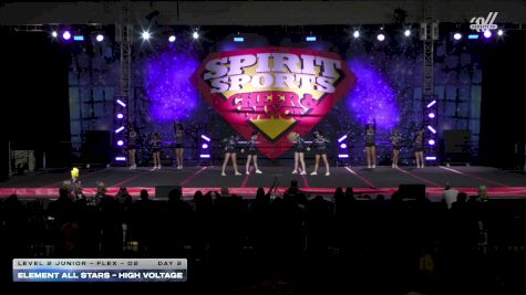 Element All Stars - High Voltage [2025 L2 Junior - Flex - D2 Day 2] 2025 Spirit Sports Worcester Nationals